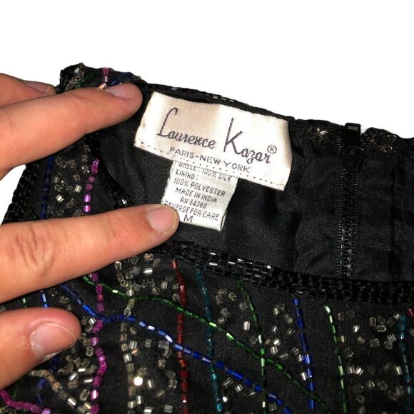 Laurence Kazar Studded Polyester Geometric Top Medium - Picture 3 of 5